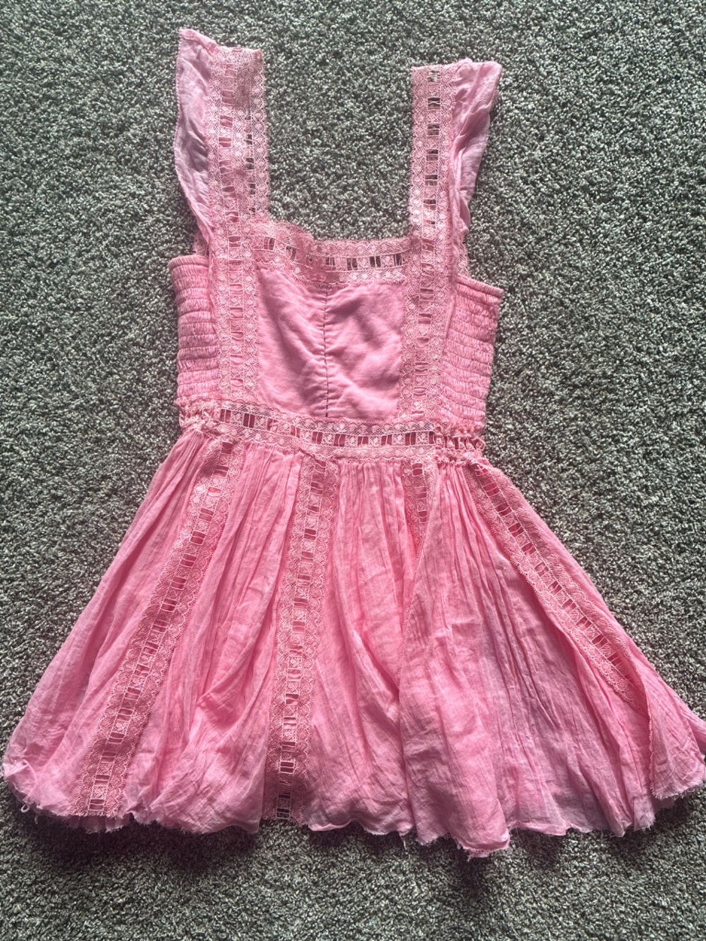 Free People Verona Pink Lace Dress Medium